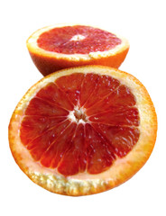 Fototapeta na wymiar cut red orange