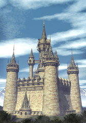 Fototapeta na wymiar fantasy castle