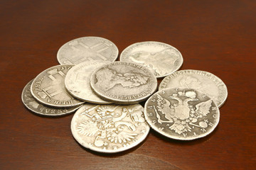 ancient russian coins  old silver rubles