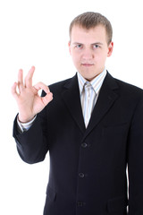 Businessman doing an ok sign