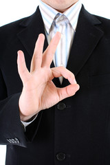 Businessman doing an ok sign