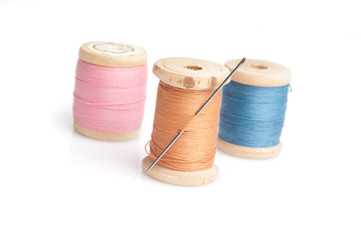 Sewing needle and threads