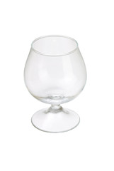 New transparent wineglass on white