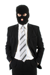 Businessman in mask