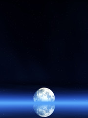 Obraz premium Moon Reflection