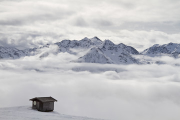 Cabin above the clouds