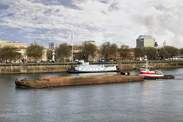 Tug Boat on River
