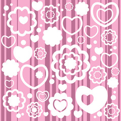 vector background with flowers