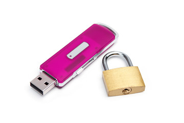 USB flash drive with a lock