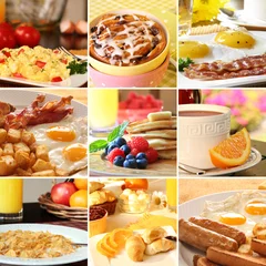 Deurstickers Breakfast collage © Barbara Helgason