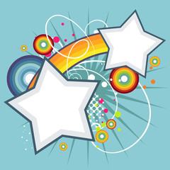 abstract star funky vector background