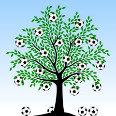 Obraz premium Football tree
