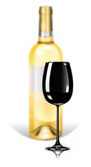 Bottle of White Wine/Bordeaux - Blind test