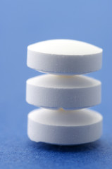 White pills close-up
