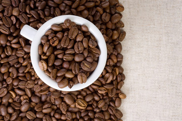 coffee beans in cup