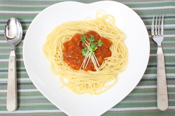 ミートソースパスタ