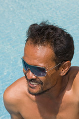 Thai man in the pool