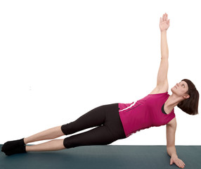 Young woman doing exercises