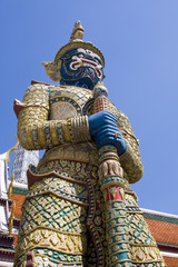 A kind of mythological soldier in Grand Palace in Bangkok