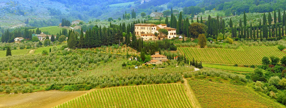 Stitched Panorama de la toscane