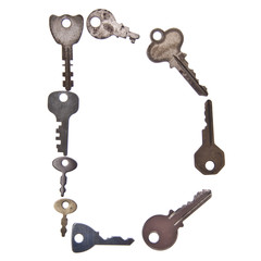 Letter D in Old Keys