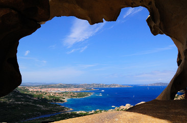 View from bear's stone to palau and arcipelago of la maddalena