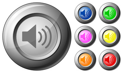 Fototapeta premium Sphere button sound