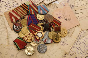 medals and letters