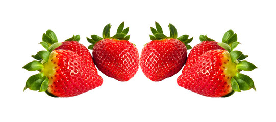 Fototapeta na wymiar Strawberry, samodzielnie na białym tle.