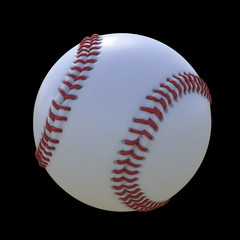 Baseball isolated on a black background
