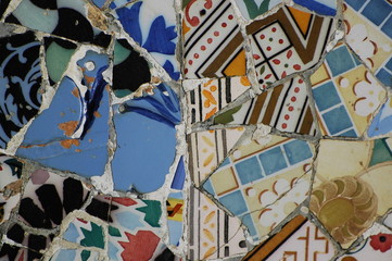 Barcelone - Mosaique - Parc Guel