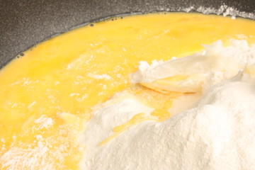 Flour and egg yolk