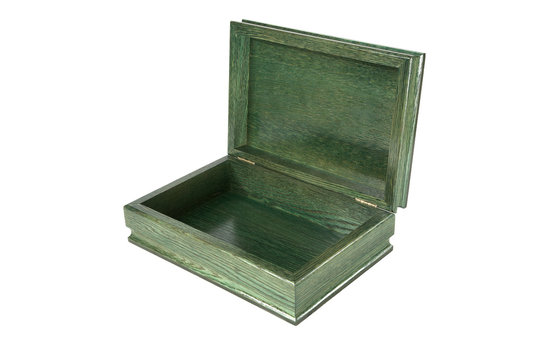 The varnished decorative casket isolated