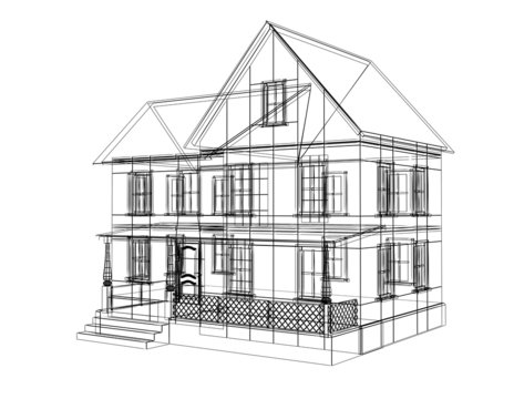 House 3d blueprint
