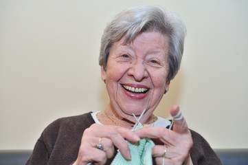 Senior Woman Knitting 11