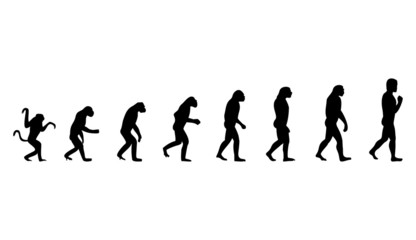 Fototapeta na wymiar Evolution of the person