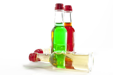 MiniBar bottles with alcohol