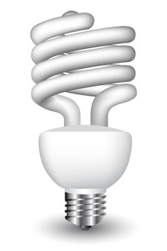 Energy efficient spiral light bulb