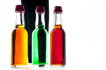 MiniBar bottles with alcohol