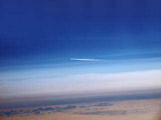 Fototapeta na wymiar view from an airplane window