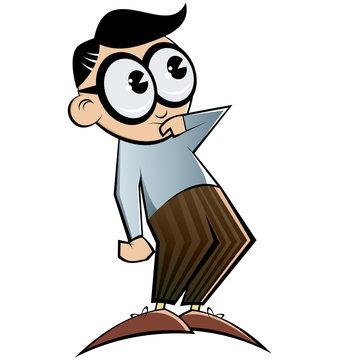 cartoon mann nachdenken &uuml;berlegen gr&uuml;beln