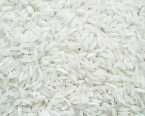 Detail of a white rice background, closeup.