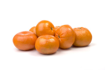 Mandarins, isolated on white background