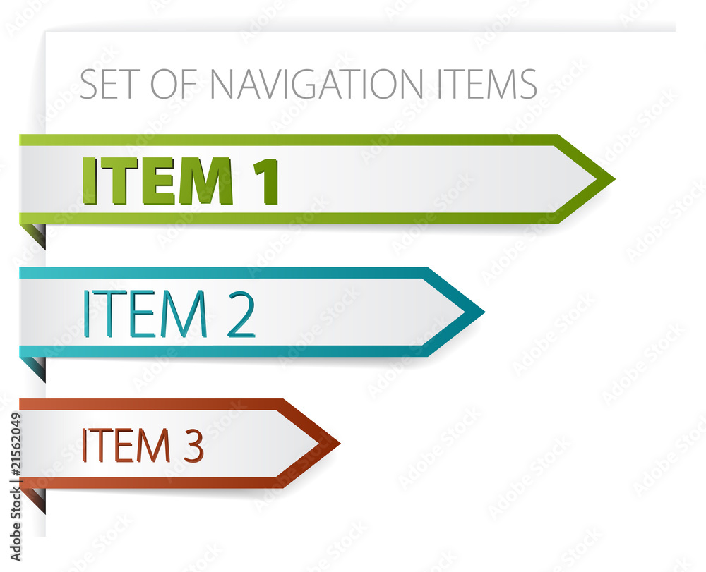 Poster paper arrows - modern navigation items