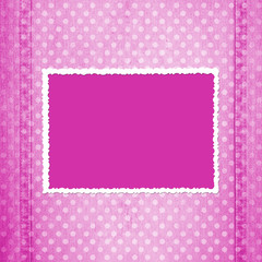 Abstract pink jeans background with fretted frame