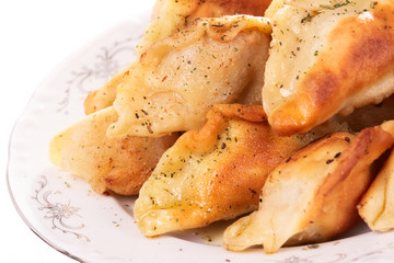 Fried ravioli in plate