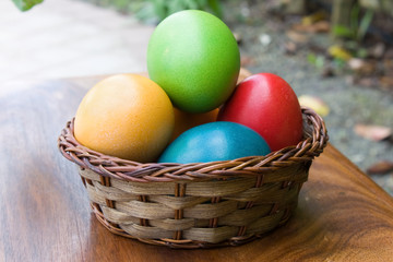 Basket With Easter Eggs