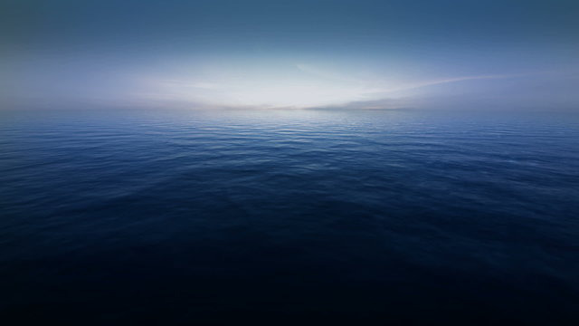 Looped flight over the ocean