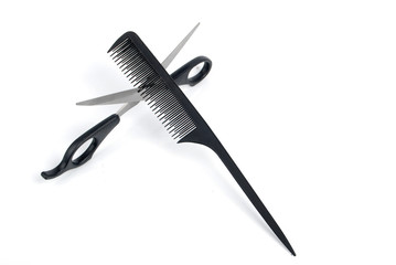 comb and scissors