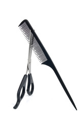 comb and scissors